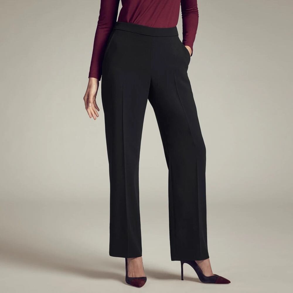 MM LaFleur Dupont Pant Black Relaxed Fit Straight Leg Trouser size 6